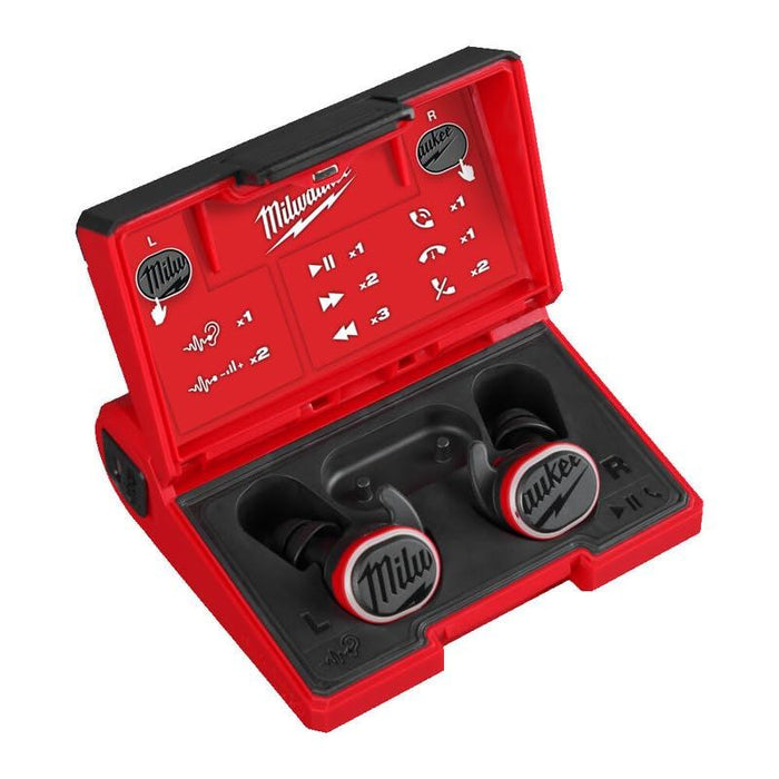 Milwaukee L4RLEPB-301 USB Rechargeable Hearing Assist Earplugs with Bluetooth Milwaukee - Town Tools 