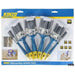 KINZO Paint Brushes x 10 Synthetic Flat Brush Paint Brush DIY Home Decorating Kinzo - Town Tools