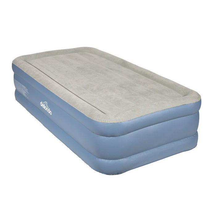 Dellonda Raised Air Bed with Built-in Electric Pump & Storage Bag - Single