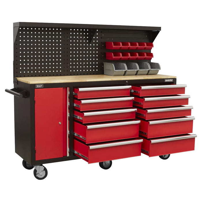 Sealey Mobile Workstation 10 Drawer with Backboard AP6310 Sealey - Town Tools 