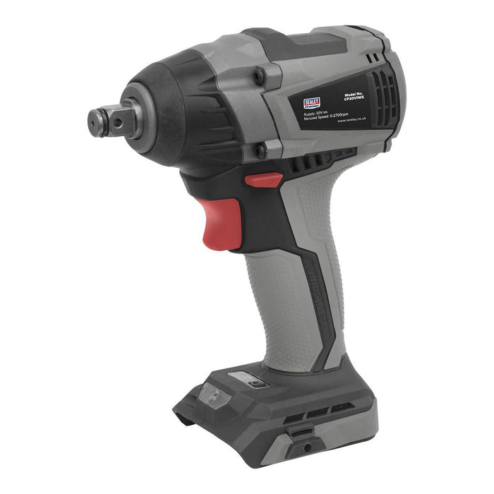 Sealey Brushless Impact Wrench 20V SV20 Series 1/2"Sq Drive 300Nm Body Only Sealey - Town Tools 