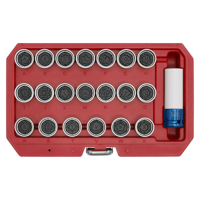 Sealey Locking Wheel Nut Key Set 21pc Audi SX218 Sealey - Town Tools 