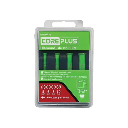 Coreplus DTDM4PC Diamond Tile Drill Bit Set, 4 Piece CorePlus - Town Tools