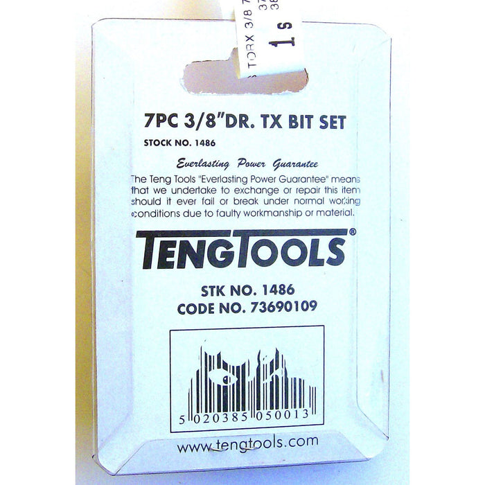 Teng Tools Bit Set With 3/8" Coupler TX 7 Pieces Teng Tools - Town Tools 