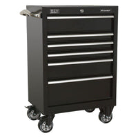 Sealey Rollcab 6 Drawer 675mm Heavy-Duty Black PTB67506