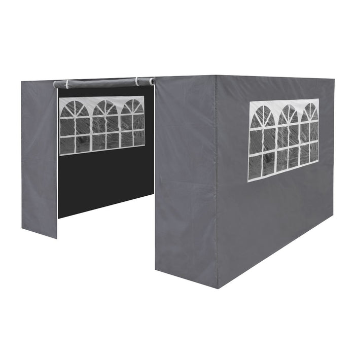 Dellonda Side Walls/Doors/Windows for Gazebo/Marquee Fits 2 x 2m Models - Grey