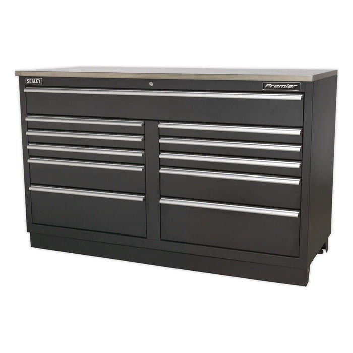 Sealey Modular Floor Cabinet 11 Drawer 1550mm Heavy-Duty APMS04 Sealey - Town Tools 