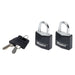 Master Lock Aluminium Black Vinyl Cover 30mm Padlock 4-Pin - Keyed Alike x 2 Master Lock - Town Tools