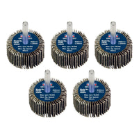 Sealey 40 x 20mm Abrasive Flap Wheel on 6mm Shaft 80Grit - Pack of 5 FW4020805