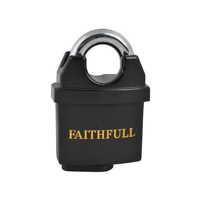 Faithfull PVC Coated Brass Padlock 50mm Faithfull - Town Tools