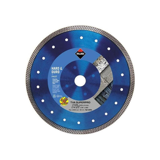 Rubi Tiling Tools TVA 115 SUPERPRO Turbo Viper Diamond Blade 115mm RUBI TILING TOOLS - Town Tools