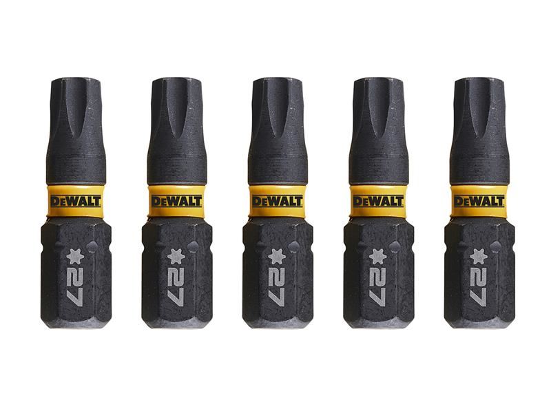 DeWALT Power Tools EXTREME FlexTORQ Bits T27 x 25mm (Pack 5) DeWALT Power Tools - Town Tools