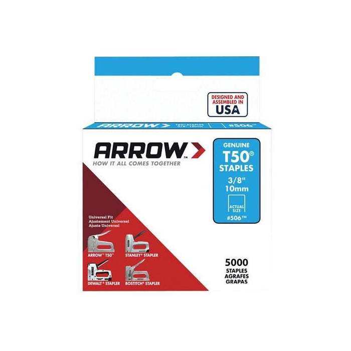Arrow T50 Staples 10mm (3/8in) (Bulk Pack 5000) Arrow - Town Tools