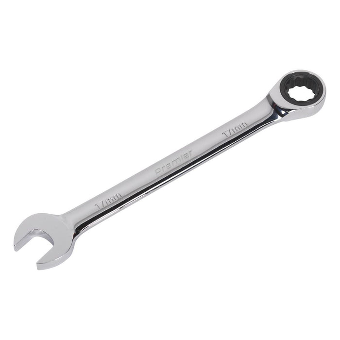 Sealey Ratchet Combination Spanner 17mm RCW17 Sealey - Town Tools 