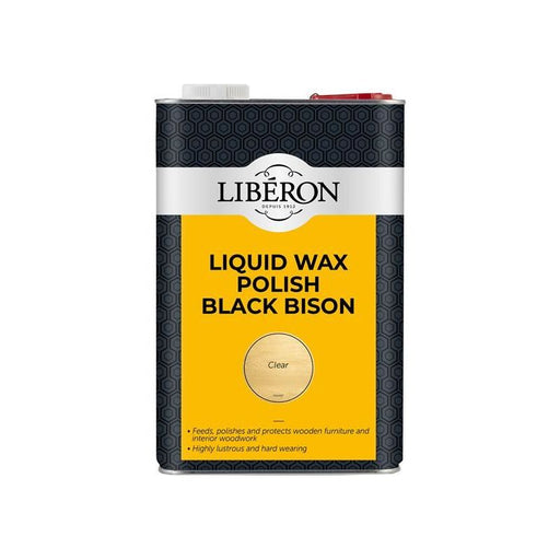 Liberon Liquid Wax Polish Black Bison Clear 5 litre Liberon - Town Tools