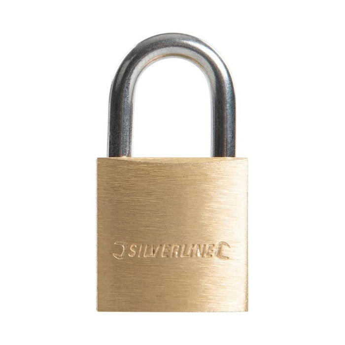 Silverline Brass Padlock 20mm Silverline - Town Tools 