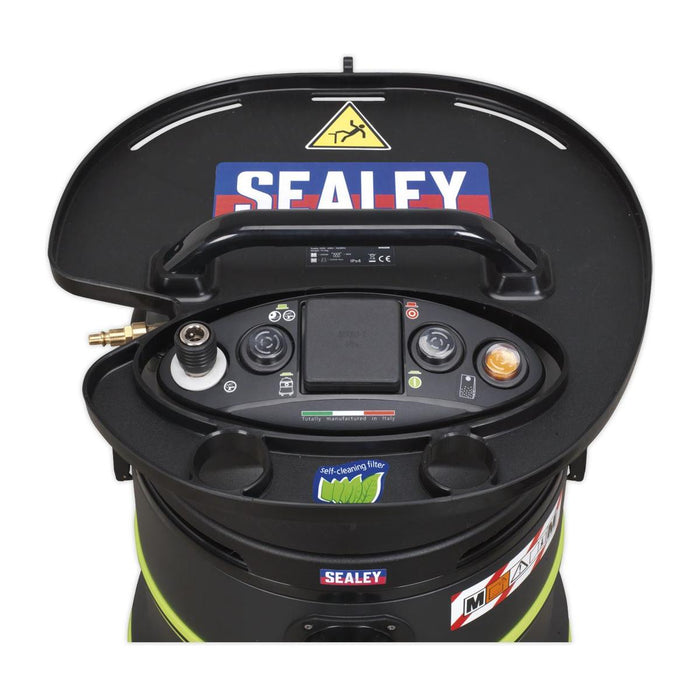 Sealey Vacuum Cleaner Industrial Dust-Free Wet/Dry 35L 1000W/230V Plastic Drum M Sealey - Town Tools 