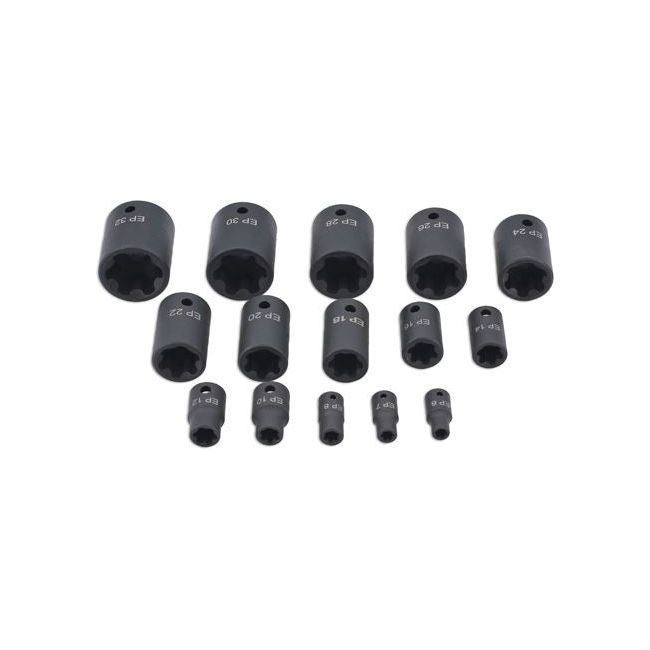 Laser EP Star Impact Socket Set 15pc 8692 Laser - Town Tools 