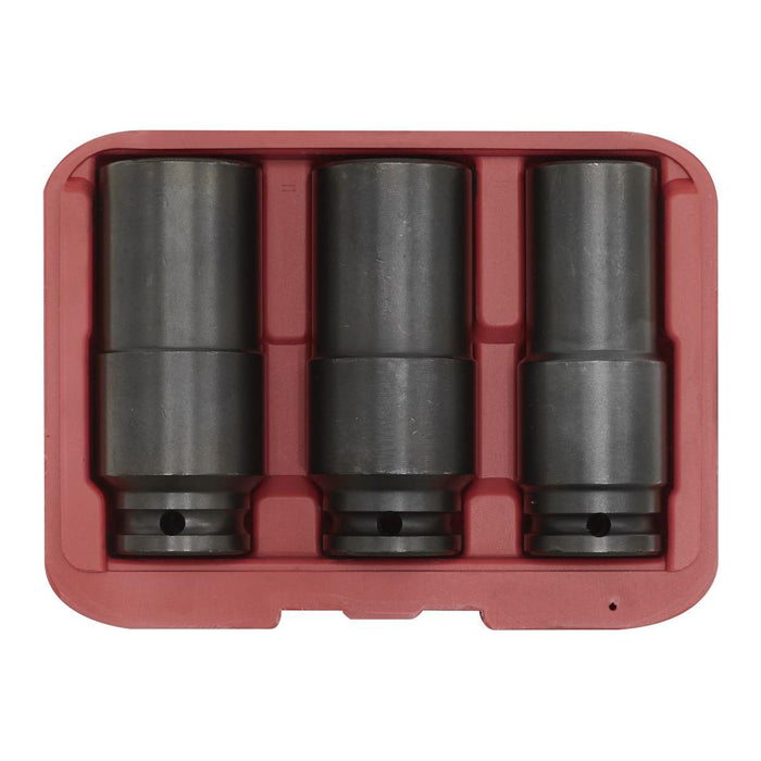 Sealey Weighted Impact Socket Set 1/2"Sq Drive 3pc SX319 Sealey - Town Tools 