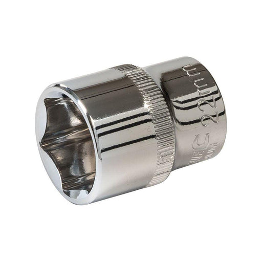 Silverline Socket 1/2" Drive 6pt Metric 22mm Silverline - Town Tools 