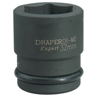 Draper HI-TORQ 6 Point Impact Socket, 3/4" Sq. Dr., 32mm 28743