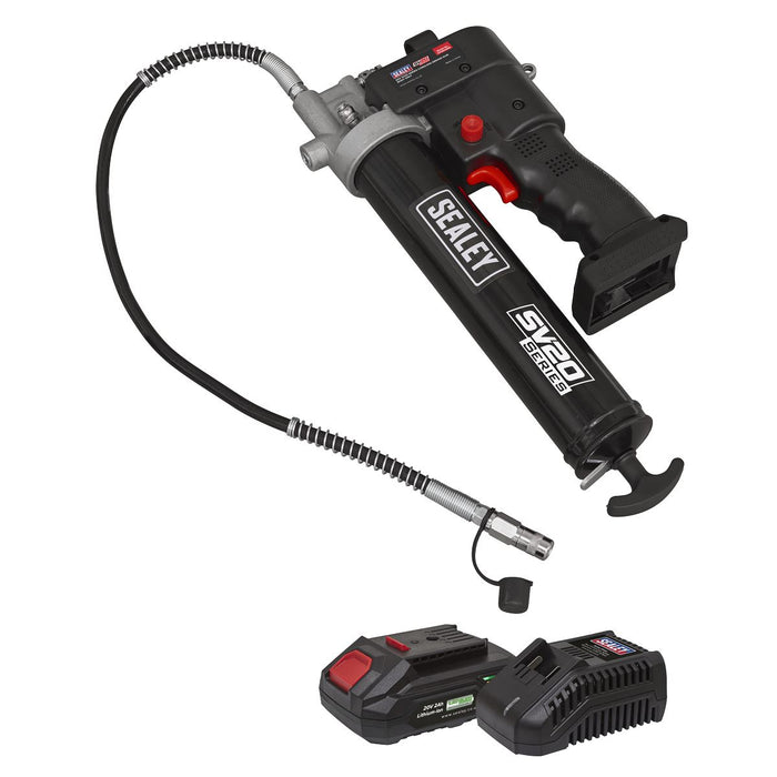 Sealey SV20 Series Grease Gun Kit 20V 2Ah CP20VGRGKIT1 Sealey - Town Tools 