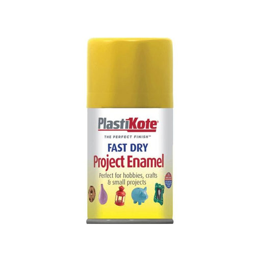 Plastikote Fast Dry Enamel Aerosol Buttercup Yellow 100ml PlastiKote - Town Tools