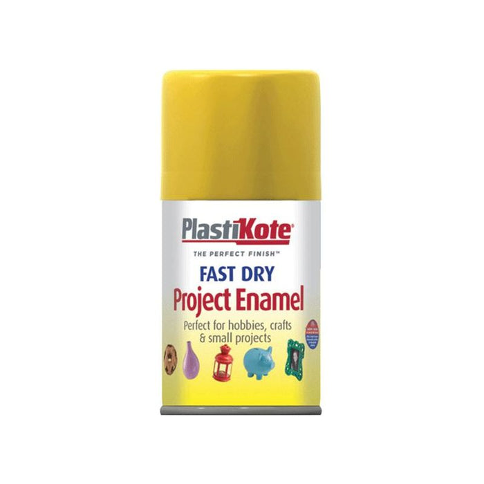 Plastikote Fast Dry Enamel Aerosol Buttercup Yellow 100ml PlastiKote - Town Tools