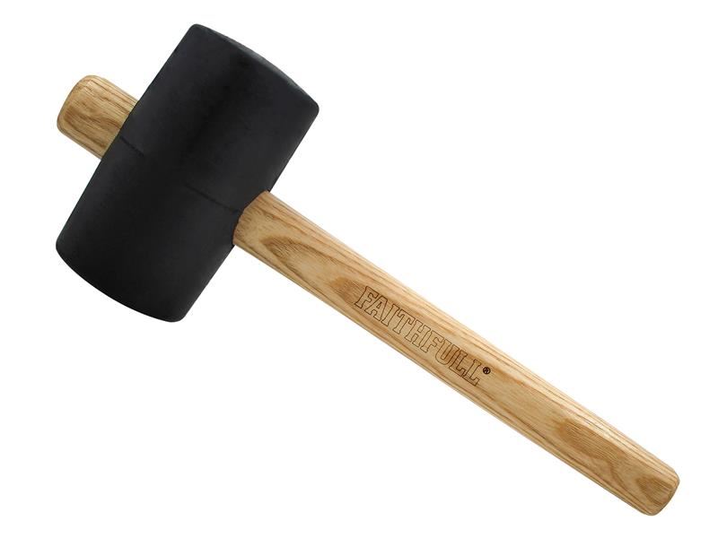 Faithfull FSC Black Rubber Mallet 28oz Faithfull - Town Tools