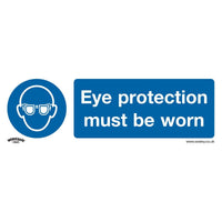 Sealey Mandatory Safety Sign Eye Protection Must Be Worn Rigid Plastic