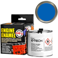 E-Tech - BLUE Heat Resistant Engine Enamel Paint 250ml - Brush On High Temp