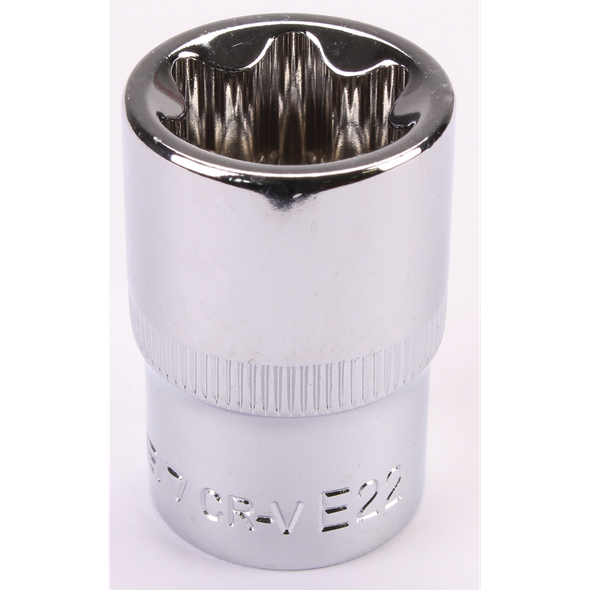 Sealey 1/2"Dr Trx-Star Socket (F) E22 (Mirror Finish)