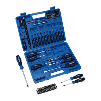 Draper Screwdriver, Socket and Bit Set, Blue (70 Piece) 40850 Draper - Town Tools